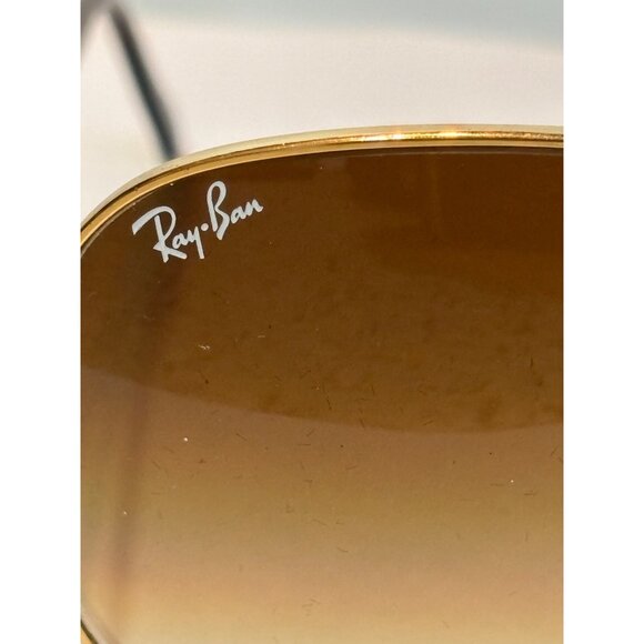 Ray-Ban Aviator Gold Metal Frame Brown Gradient Lens Unisex Sunglasses RB3025 - Picture 6 of 11